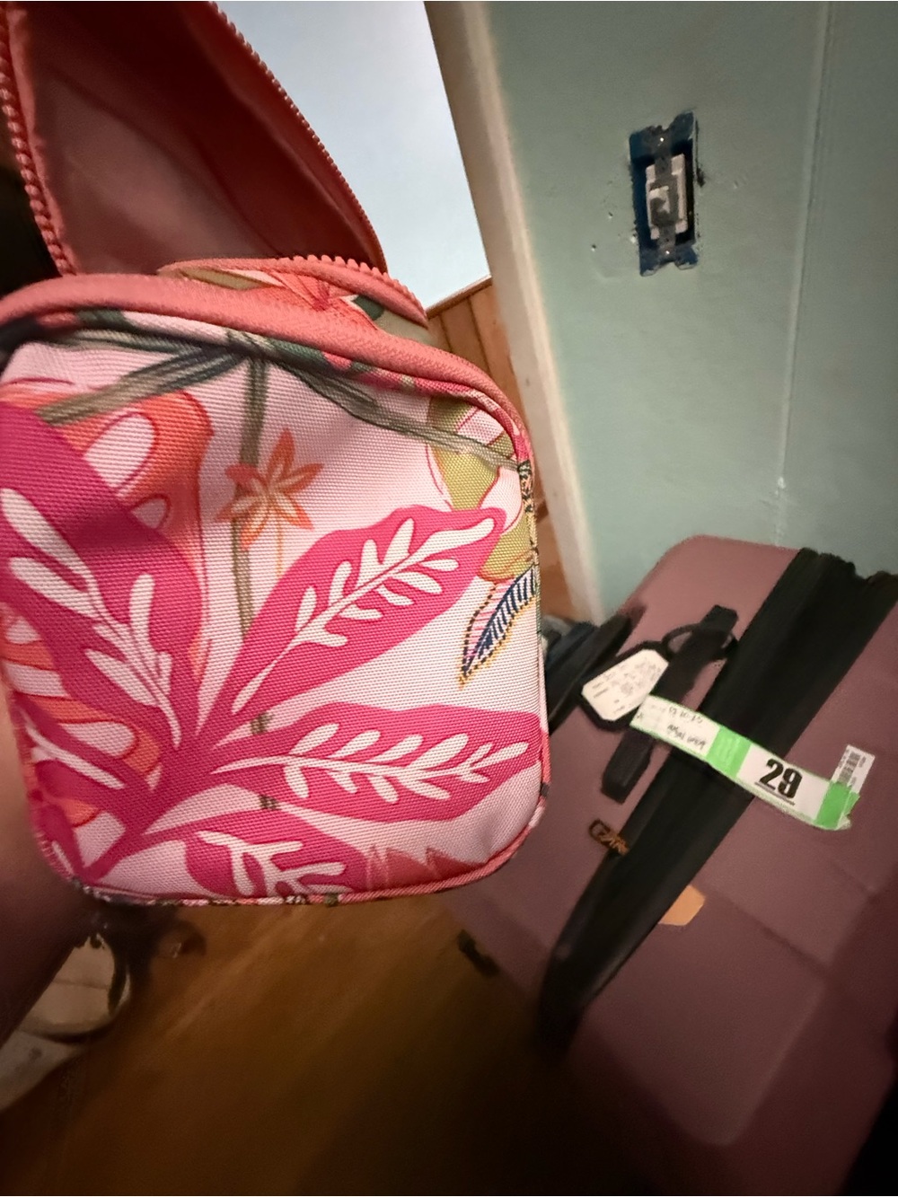 Vera Bradley Pink Coral Tropical Floral Cosmetic Case - Picture 10 of 10